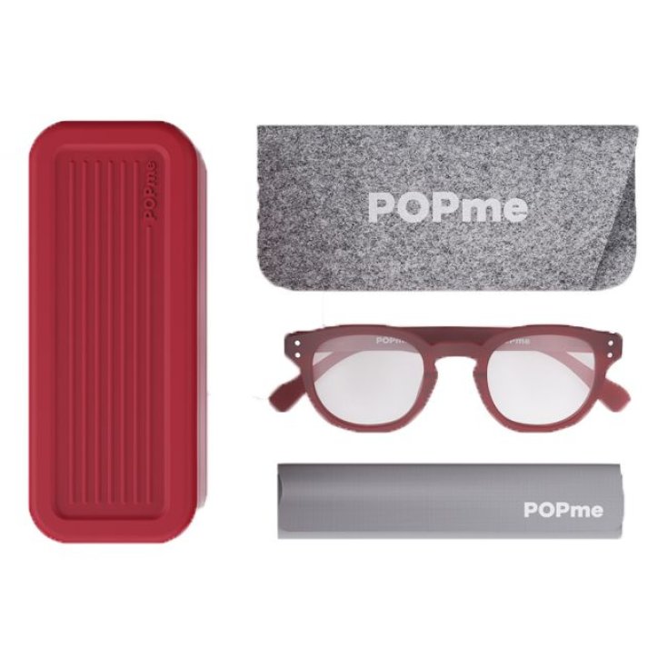 Glasses Cherry Red +3 Popme