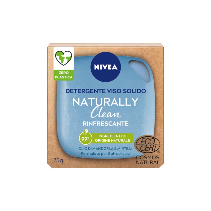 Nivea Naturally Clean Detergente Viso Solido Rinfrescante 75 g