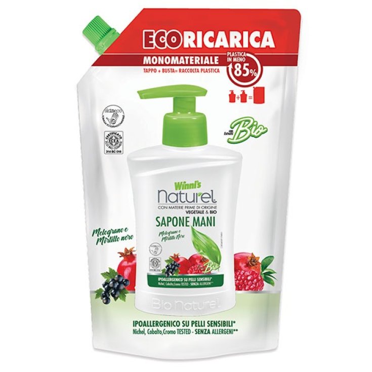 Winni'S Naturel&reg; Sapone Mani Melograno E Mirtillo Nero EcoRicarica 500ml