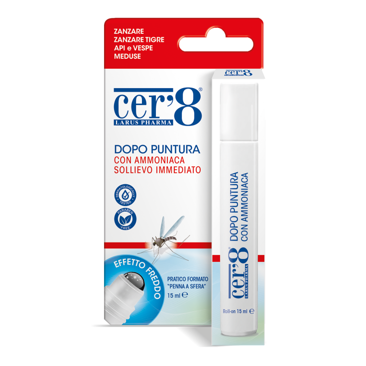 Cer&rsquo;8&reg; Roll-On Dopopuntura Con Ammoniaca Larus Pharma 15ml