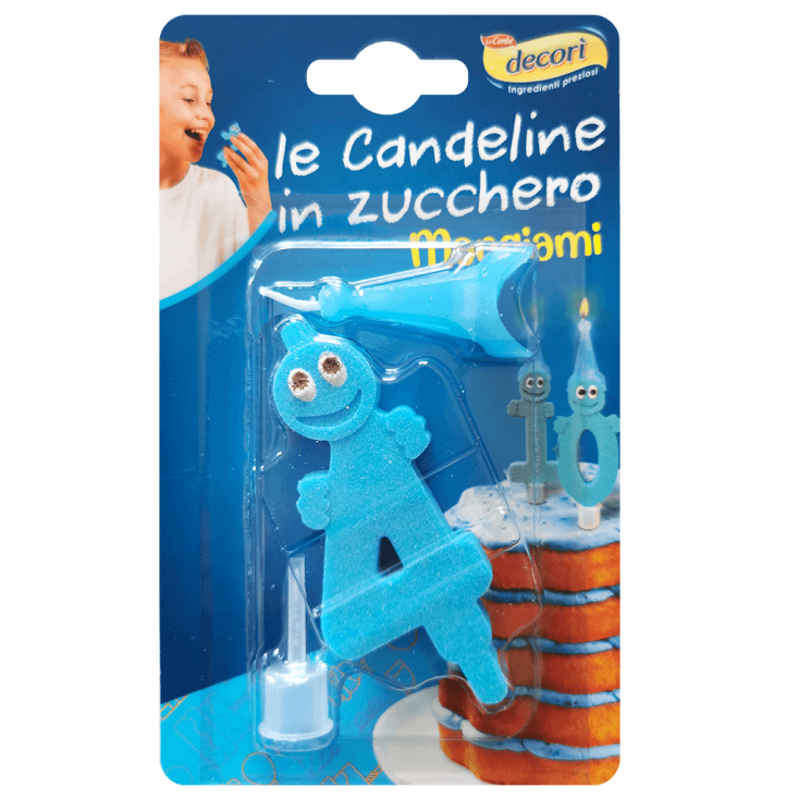 Decor&igrave; Candelina Mangiami Azzurro Ipafood