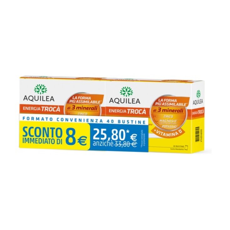 Energia Troc&agrave; + Vitamina D Aquiilea 40 Bustine Bipack