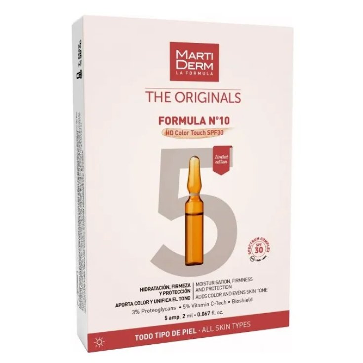 The Originals Formula N&ordm;10 HD Color Touch SPF30 Martiderm 5 Fiale