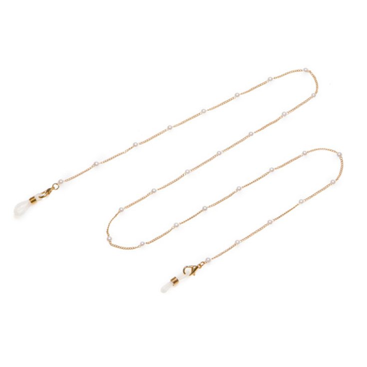Catenina Portaocchiali Perle/Oro Contacta&reg; 1 Pezzo