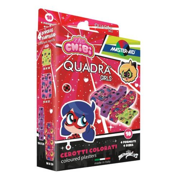 Quadra Girl Lady Bug Cerotti Colorati Master&bull;Aid 18 Pezzi