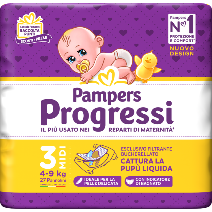 Pampers&nbsp;Progressi MIDI 27 Pezzi