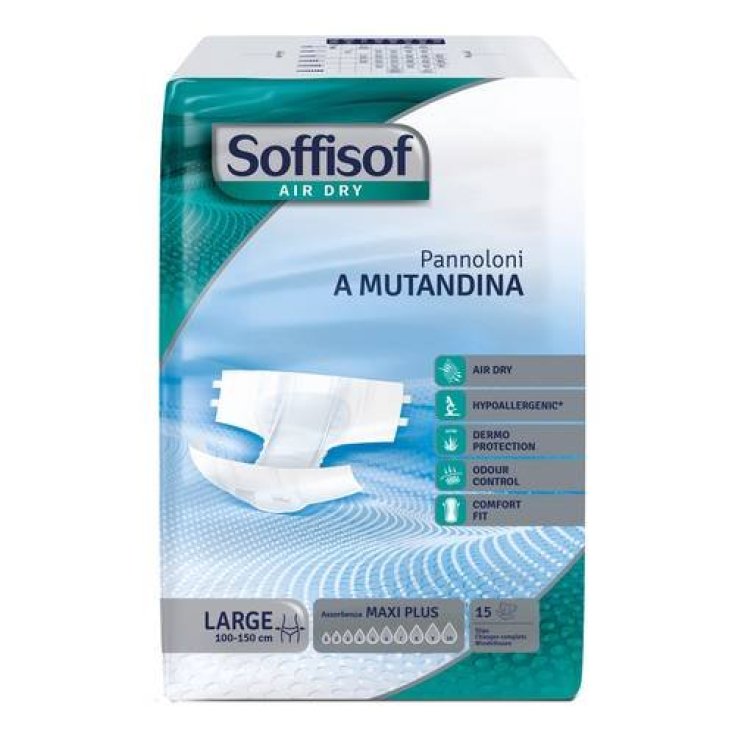 Soffisof Air Dry Pannoloni Mutandina Maxi Plus Large 15 Pezzi