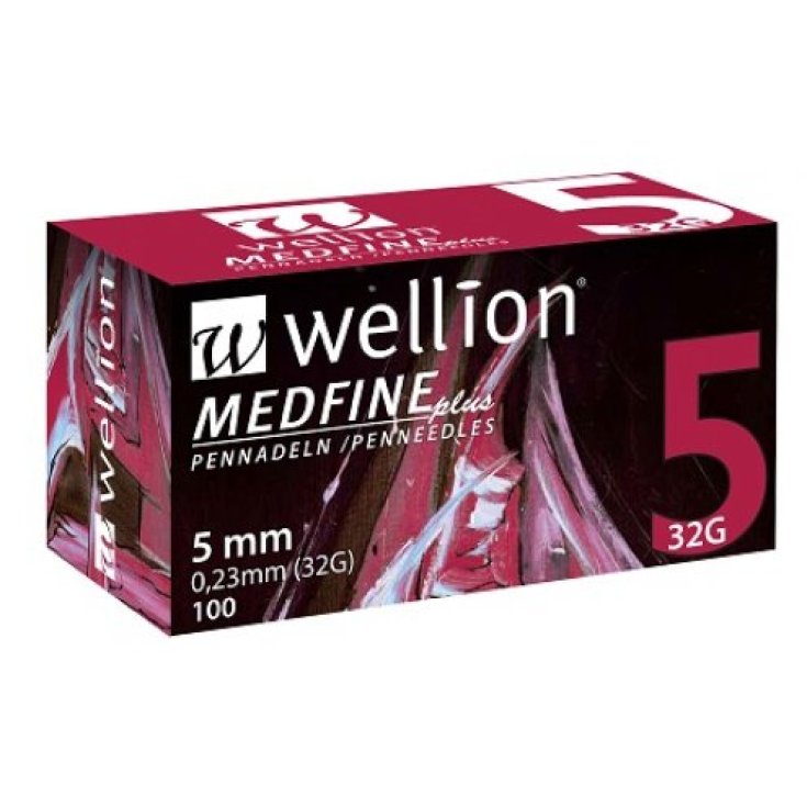 Wellion&reg; Medfine Plus 5mm G32 100 Pezzi