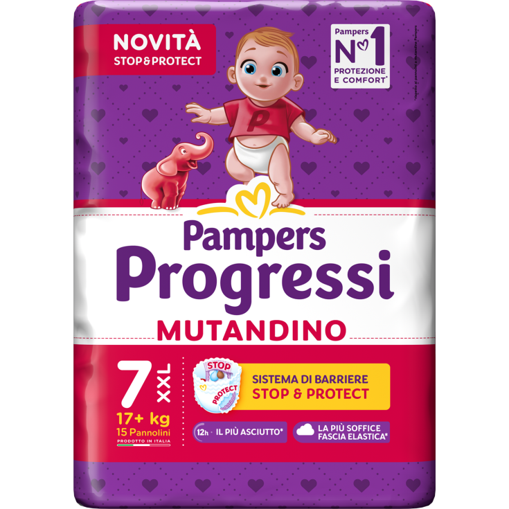 Pampers Progressi&nbsp;Mutandino Tg.7&nbsp;XXL 15 Pezzi