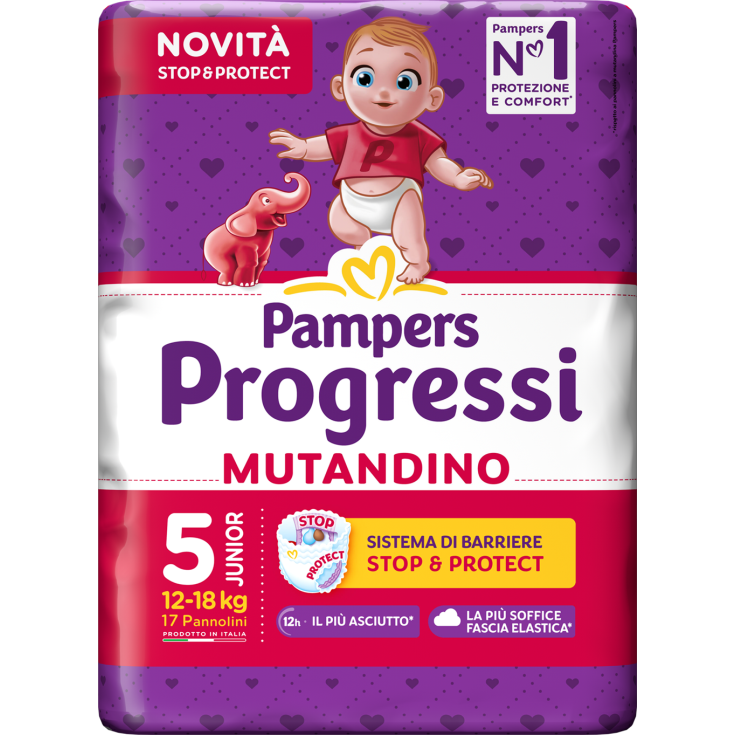 Pampers Progressi&nbsp;Mutandino Tg.5&nbsp;Junior 17 Pezzi