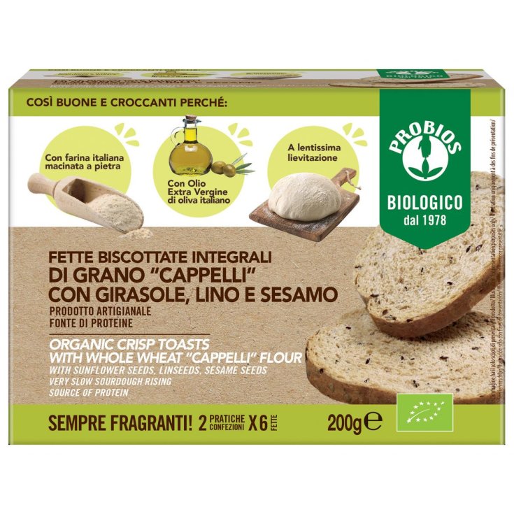 Fette Biscottate Integrali Cappelli Probios 200g