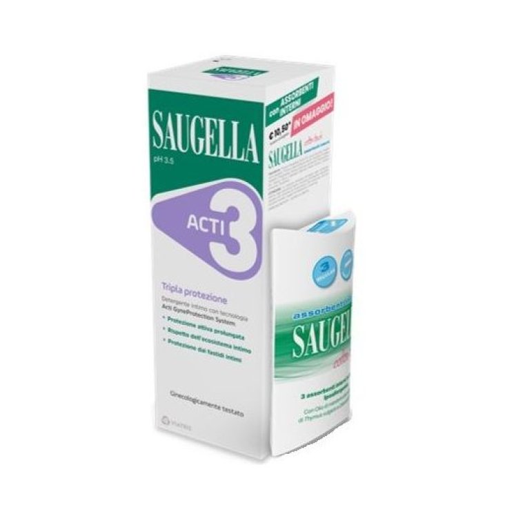 Acti3 Detergente Intimo + Assorbenti Interni Omaggio Saugella Acti3 Detergente Intimo + Assorbenti Interni Omaggio Saugella