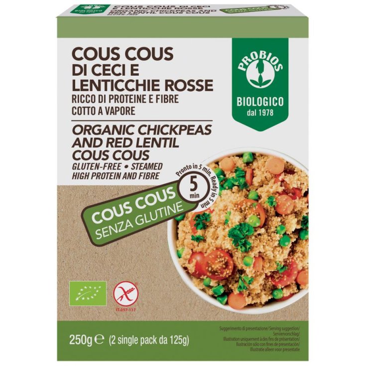 Cous Cous Di Ceci E Lenticchie Rosse Probios 2x125g