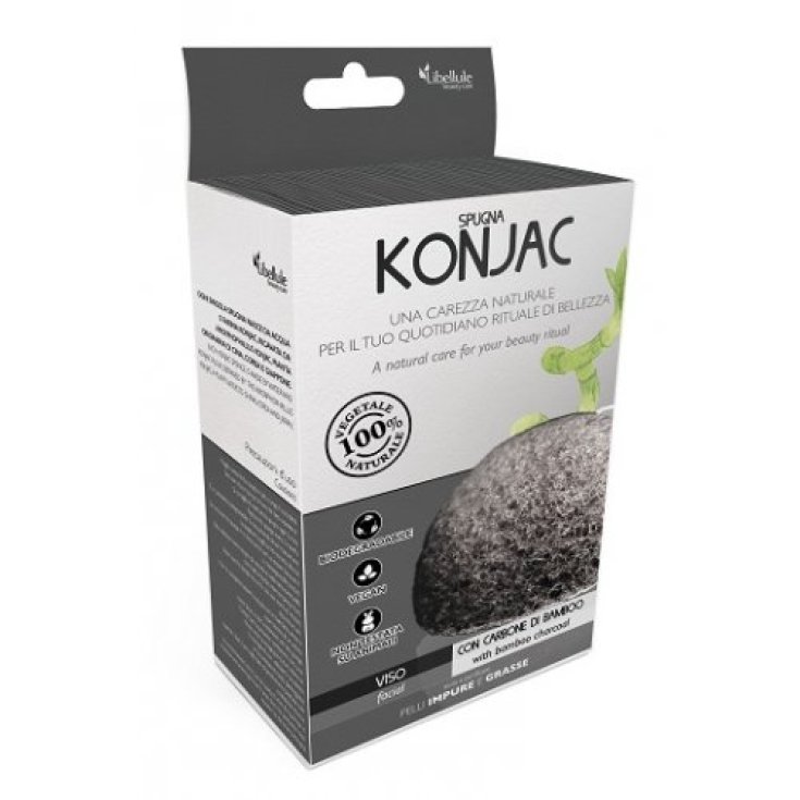 Spugna Konjac Viso Carbone Libellule 1 Pezzo