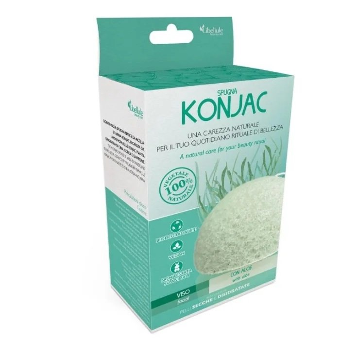 Spugna Konjac Viso con Aloe Libellule