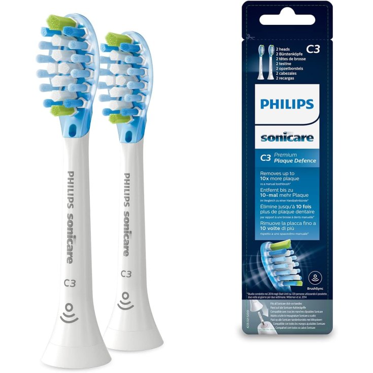 Testine Premium Plaque Defence C3 Philips Sonicare 2 Pezzi