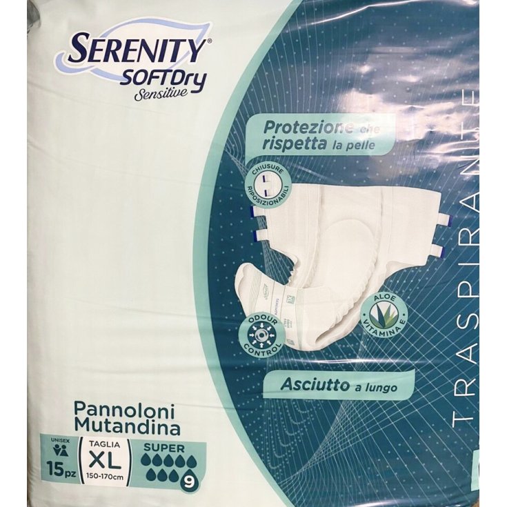 Pannolone Mutandina Soft Dry Sensitive Super XL Serenity&reg; 15 Pezzi