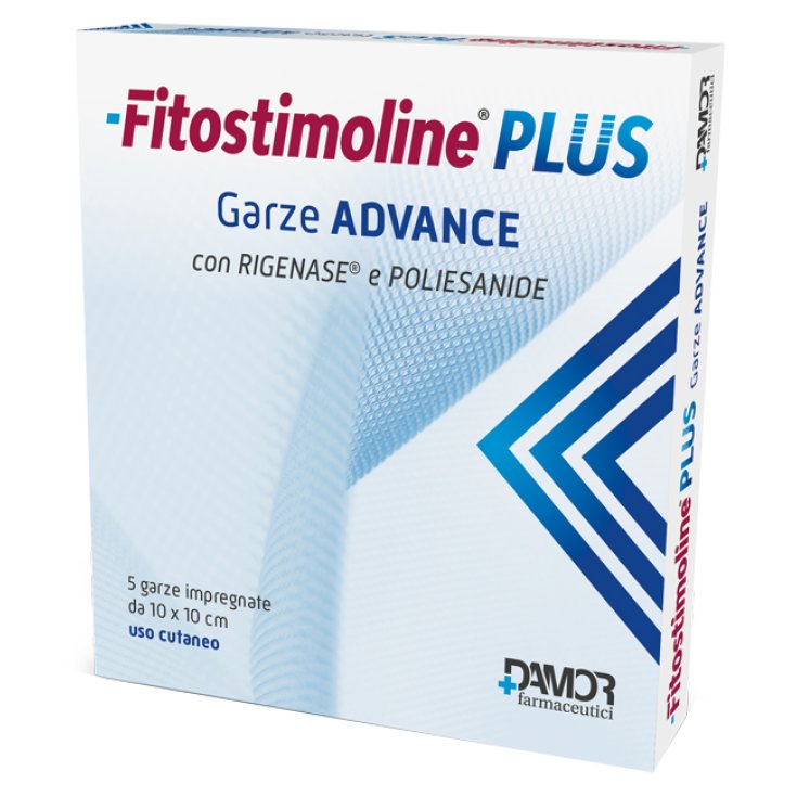 Fitostimoline&reg; Plus Garze Advance Damor 5 Pezzi