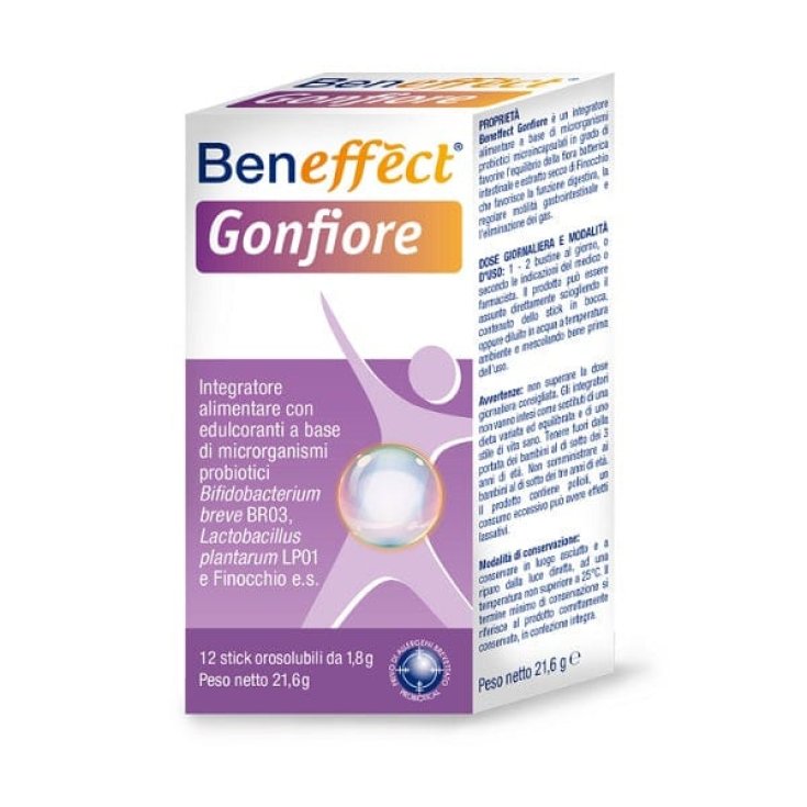 Beneffect&nbsp;Gonfiore 12 Stick Ororsolubili