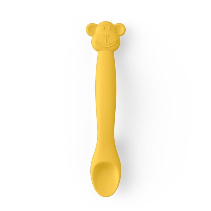 Cucchiaino Monkey In Silicone Giallo Suavinex 1 Pezzo