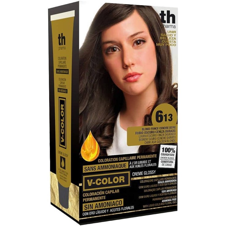 V-Color 6.13&nbsp;Biondo&nbsp;Cenere Dorato Scuro Tinta per Capelli Th Pharma