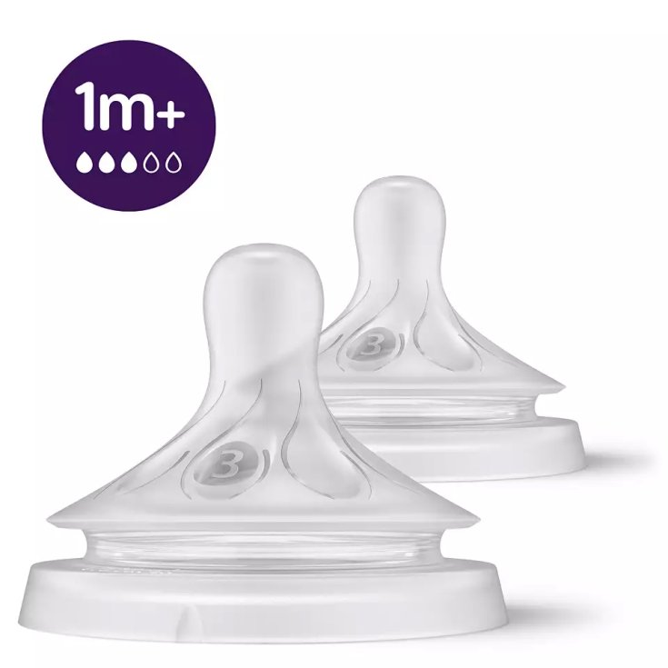 Avent Natural Response Tettarella 3,0 1m+ Philips 2 Pezzi