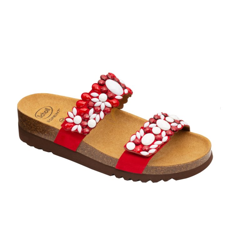 Alicia 2 Straps Microfibra+Perline Donna Rosso/Bianco 36 Dr.scholl