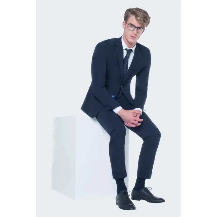 MEDI 15 UOMO Gambaletto Maglia Liscia BLU 6 1530ML