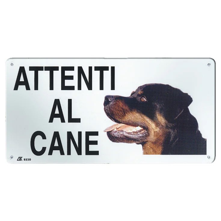 Targa Attenti Al Cane Media Rottweiler Record&reg;