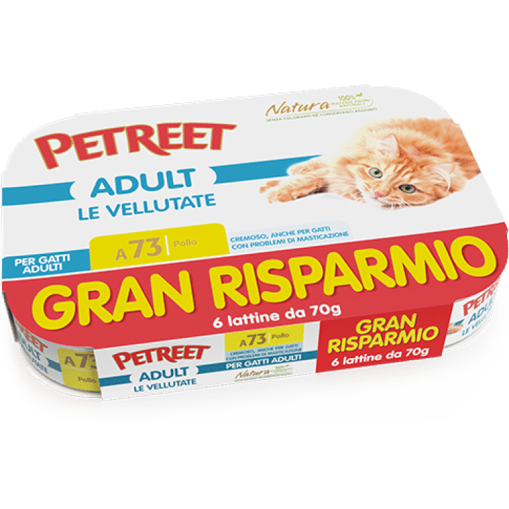 Natura Le Vellutate Pollo - Petreet&reg; Multipack 5+1 da 70 gr