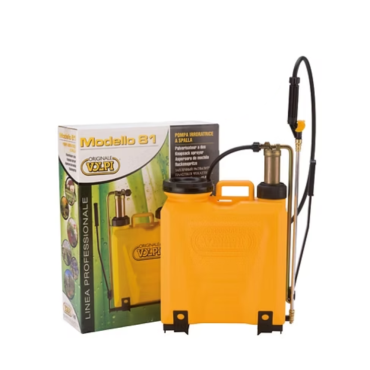 Pompa A Zaino Uni 12lt Pompante Ottone + Lancia Volpi 1 Set