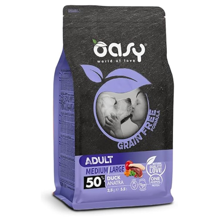 Grain Free Anatra Oasy Dry Dog Taglia Media/Grande Sacco 12kg