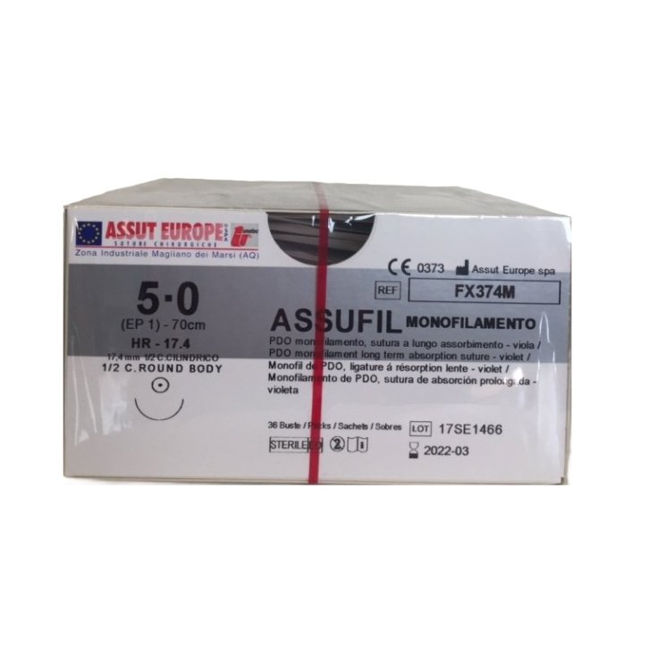 Assufil Monofilamento Ago Cilindrico 17,4mm 36 Pezzi