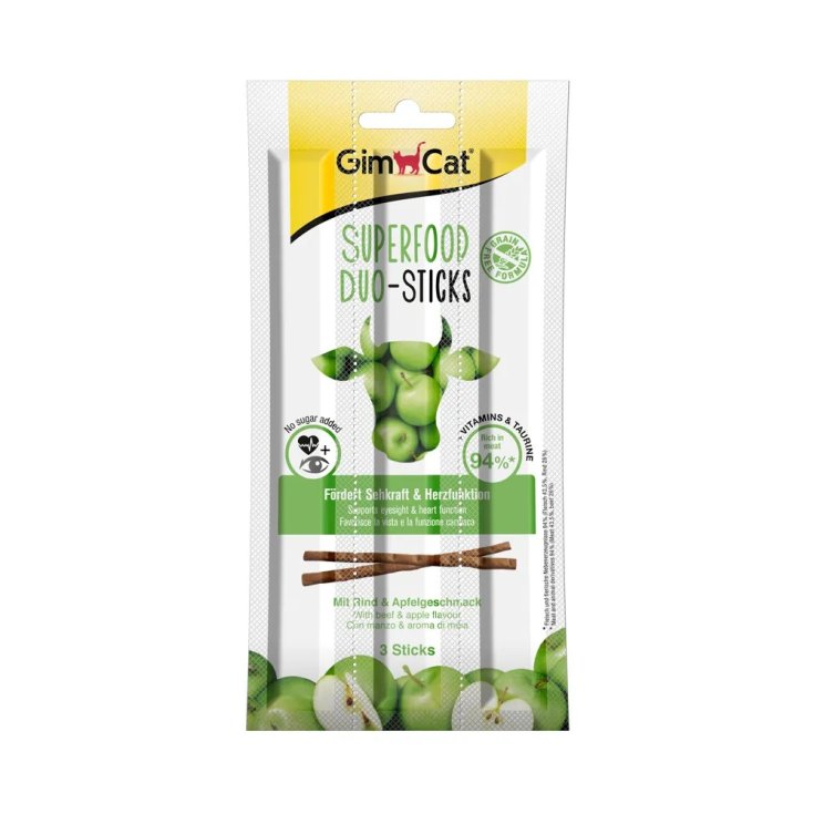 Superfood Duo Sticks Manzo con Mela Gimcat  3x5g