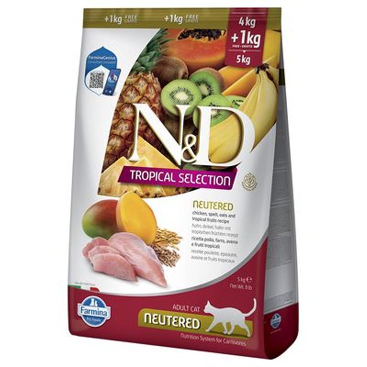N&D Cat Tropical Selection Chicken Neutered Farmina&reg; 4+1Kg