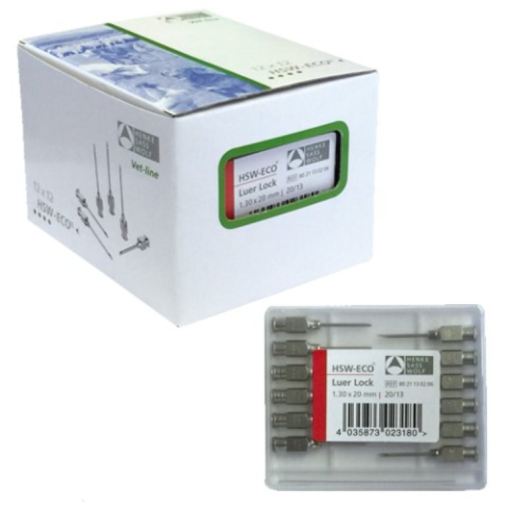 Aghi Veterinari Luer Lock 1.40x35mm Henke 12 Pezzi