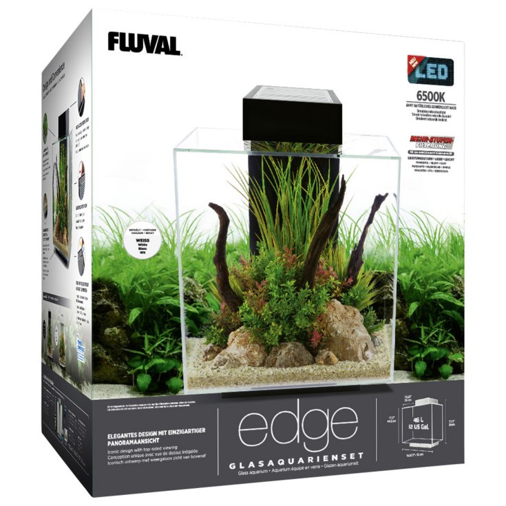 Set Acquario 46lt Led White Fluval Edge 2.0 1 Set
