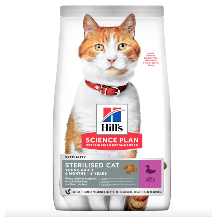 Sterilised Cat Hill's Science Plan Anatra 1,5kg