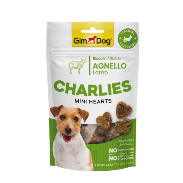 Charlies Mini Hearts Agnello GimDog 70g