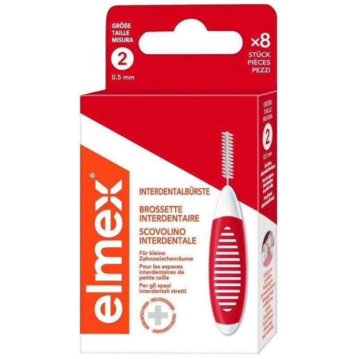 Elmex&reg; Interdental Brush Red 0.5mm 8 Pezzi