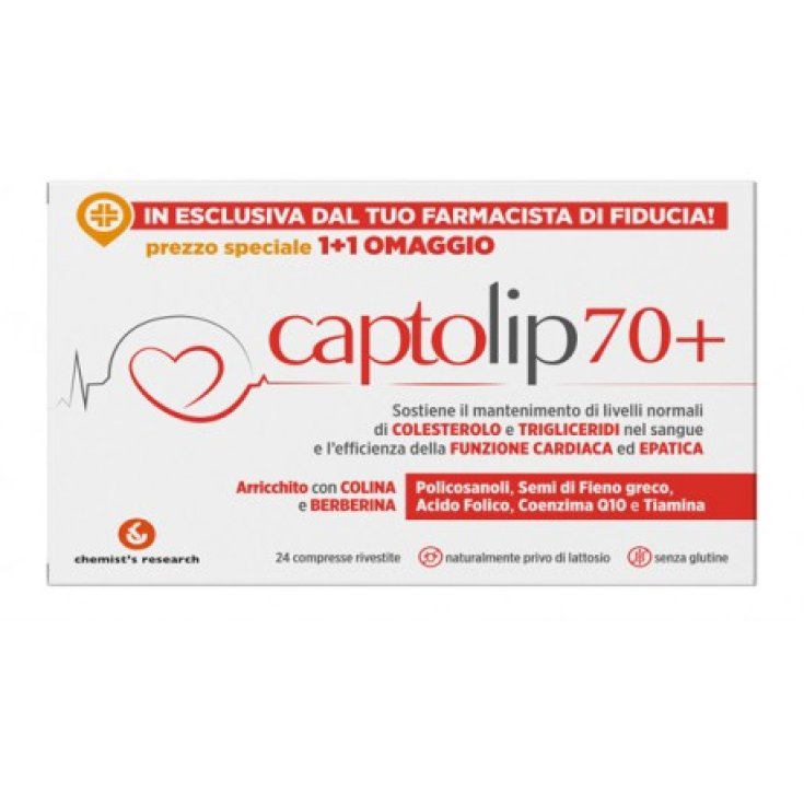Captolip 70+ CHEMIST'S RESEARCH 24 Compresse