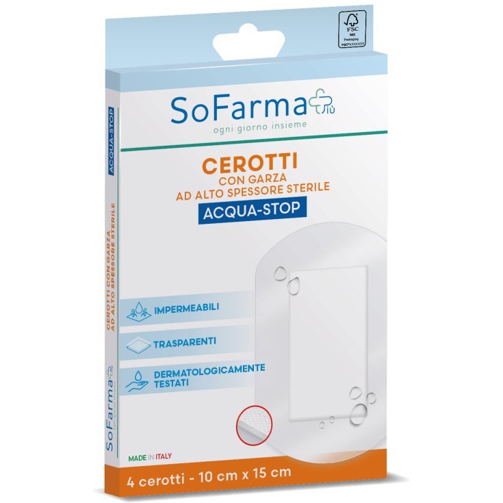 Sofarmapiu' Cerotti Acqua-Stop 10x15 4 Pezzi
