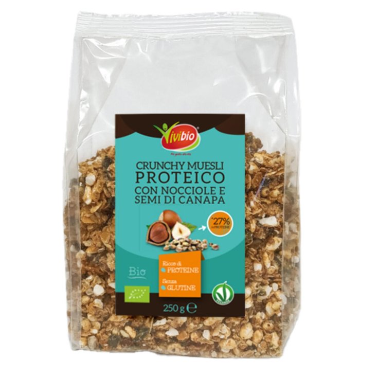 Vivibio&reg; Crunchy Proteico Nocciole Senza Glutine 250g