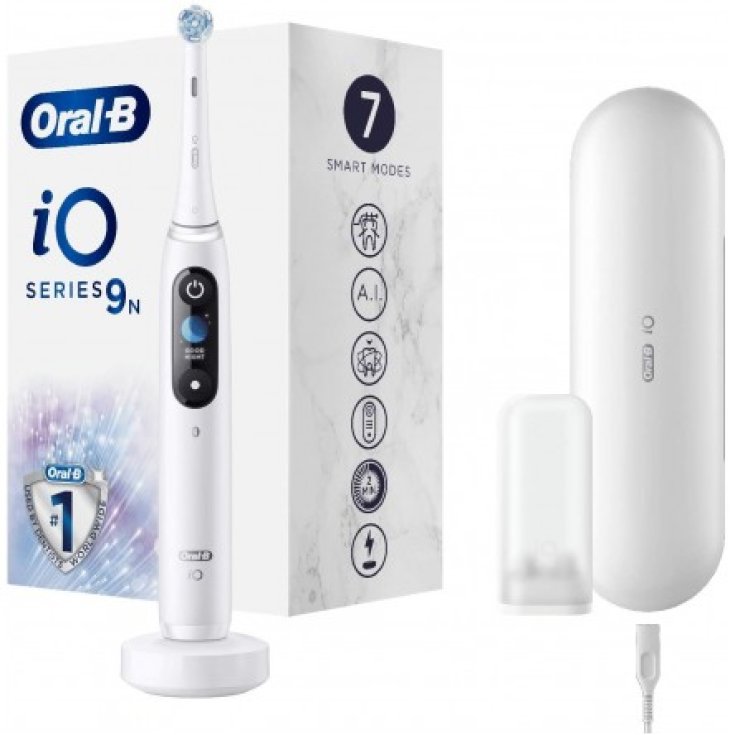 Oral-B iO 9 Spazzolino Elettrico Bianco + 2 Ricambi