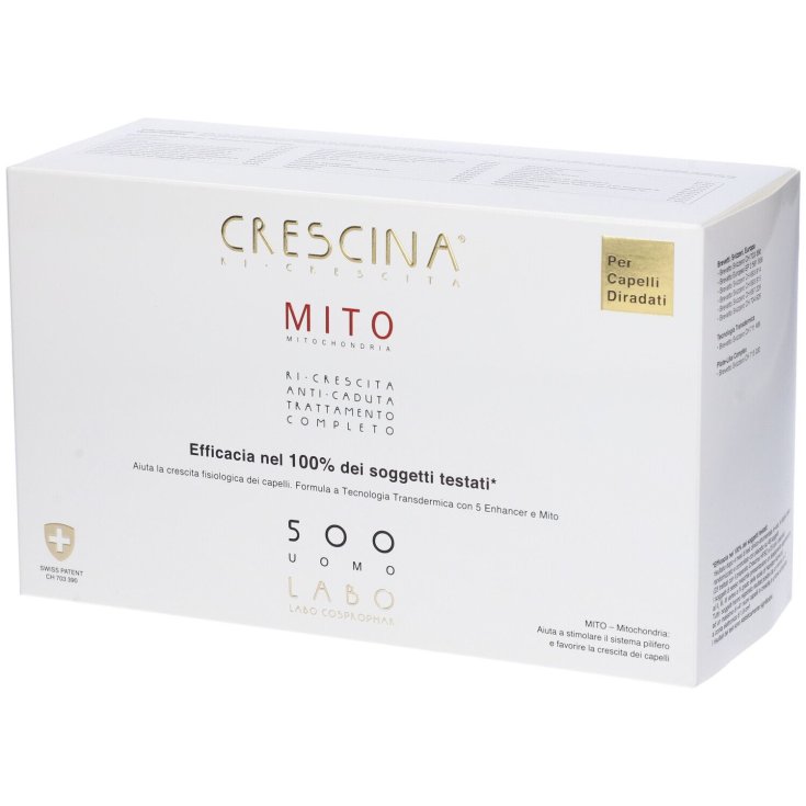 Crescina Ri-Crescita Mito 500 Uomo Labo 20+20 Fiale