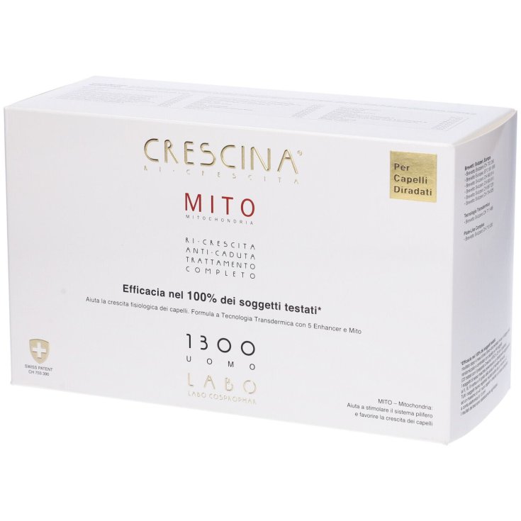 Crescina Ri-Crescita Mito 1300 Uomo Labo 20+20 Fiale