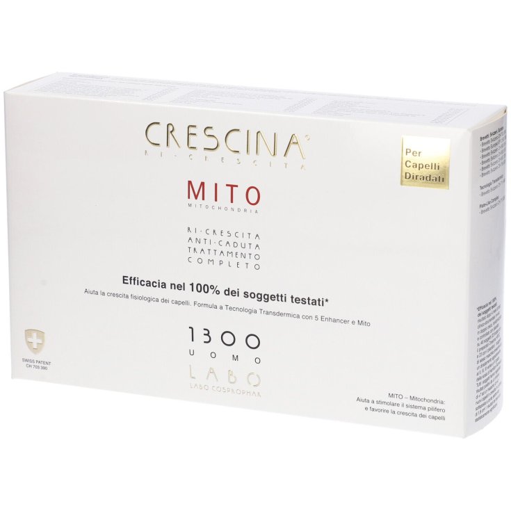 Crescina Ri-Crescita Mito 1300 Uomo Labo 10+10 Fiale