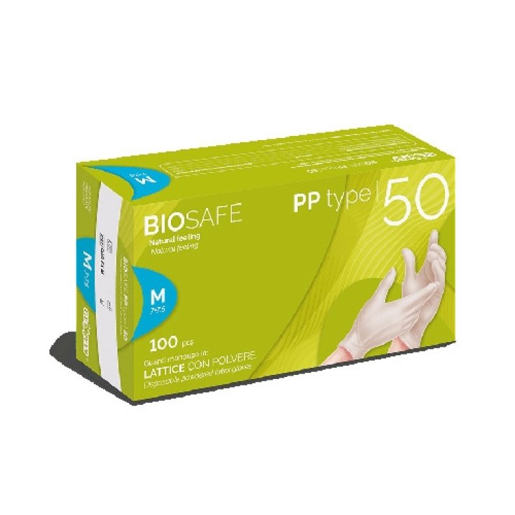 Guanti In Lattice Type PP50 M BioSafe 100 Pezzi