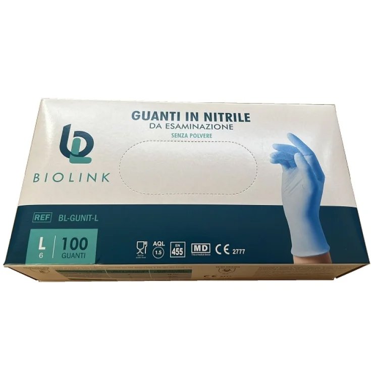 Bl-Gunit Guanti In Nitrile Monouso L 100 Pezzi