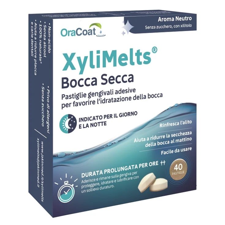 XyliMelts® Bocca Secca Neutro 40 Pastiglie XyliMelts® Bocca Secca Neutro 40 Pastiglie